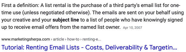 Loren 1 List rental