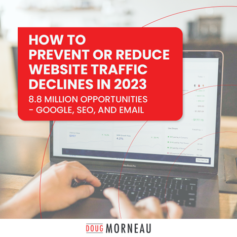 How to Prevent or Reduce Website Traffic Declines in 2023: 8.8 Million Opportunities -- Google, SEO, and Email